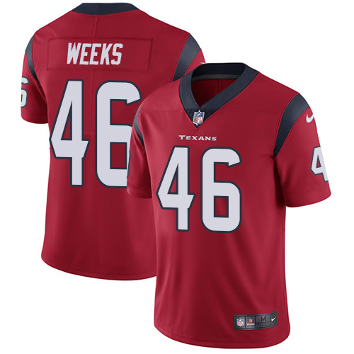 Nike Texans #46 Jon Weeks Red Alternate Men's Stitched NFL Vapor Untouchable Limited Jersey - Click Image to Close